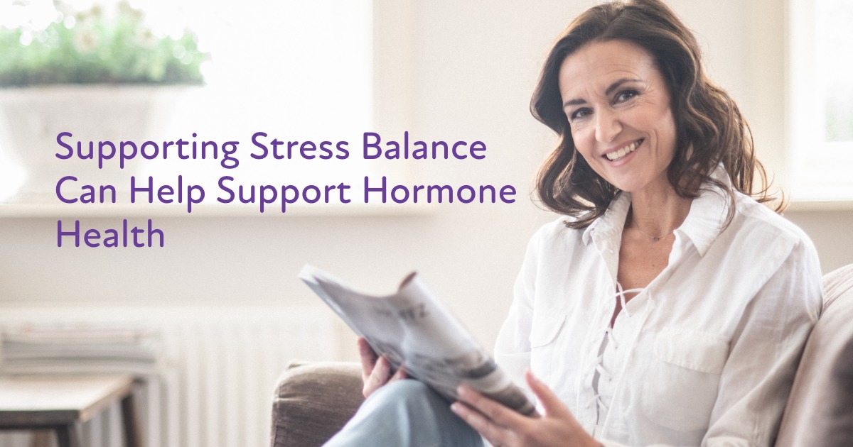 Woman feeling calm and balanced — supporting stress and hormone health with Biote BHRT