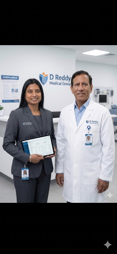 Dr. Narayan Reddy MD and Prathima Reddy at D Reddy Medical Group Palm Springs